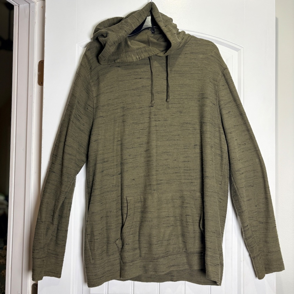 Old Navy Hoodie Mens Large Green Textured Knit Pullover 332872-01 Forest Floor